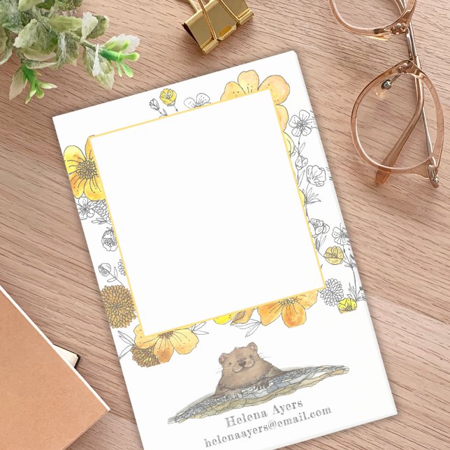 Notas Post-it® Profesor personalizado de Cute Groundhog (Subido por el creador)