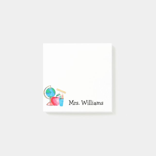 Notas Post-it® Profesor Personalizado personalizado (Anverso)