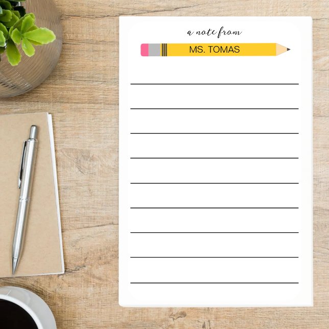 Notas Post-it® Profesor personalizado regresa al regalo de fin de (Subido por el creador)