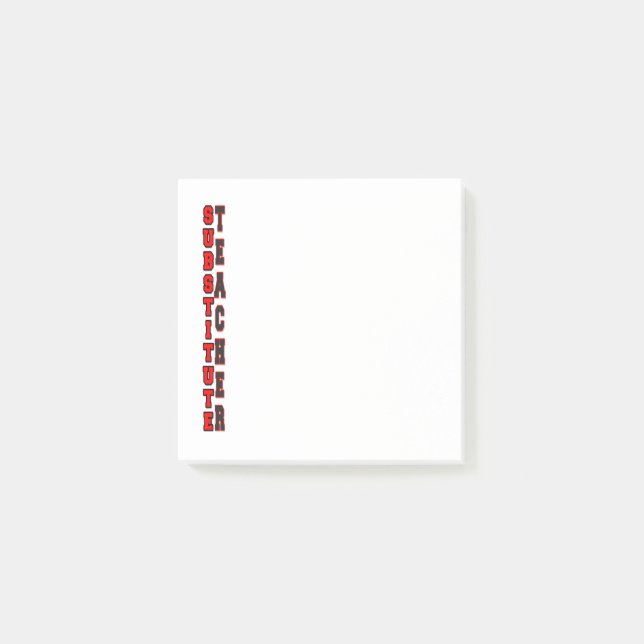 Notas Post-it® Profesor sustituto (Anverso)
