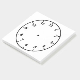 Notas Post-it® Profesora Blank Clock Face Ayuda para la enseñanza