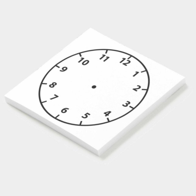 Notas Post-it® Profesora Blank Clock Face Ayuda para la enseñanza (Subido por el creador)