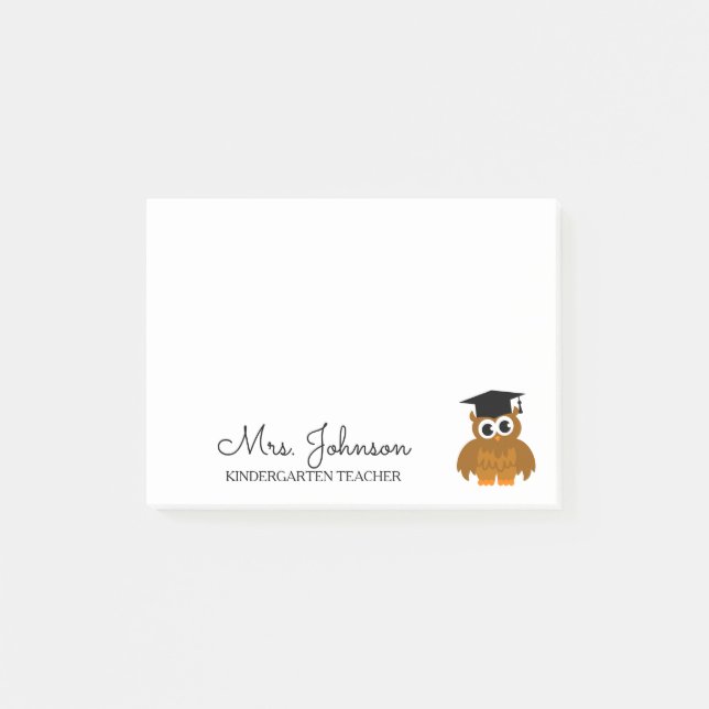 Notas Post-it® Profesora de escuela de kindergarten personalizada (Anverso)