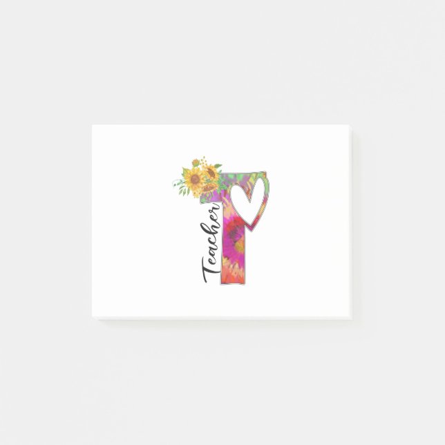 Notas Post-it® Profesora de Flores de Arte (Anverso)