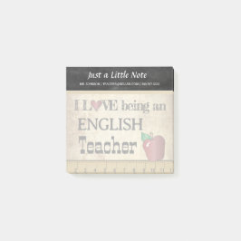 Notas Post-it® Profesora de inglés | Estilo de época