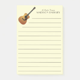 Notas Post-it® Profesora de Música de Guitarra Acústica