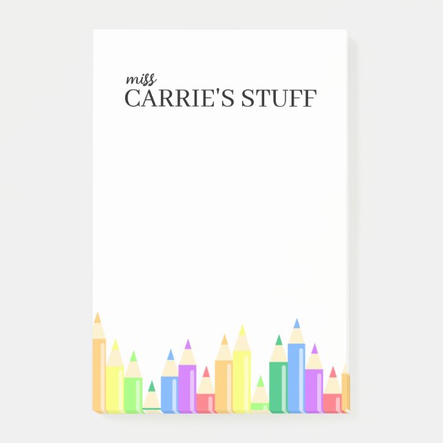 Notas Post-it® Profesora educativa personalizada (Anverso)