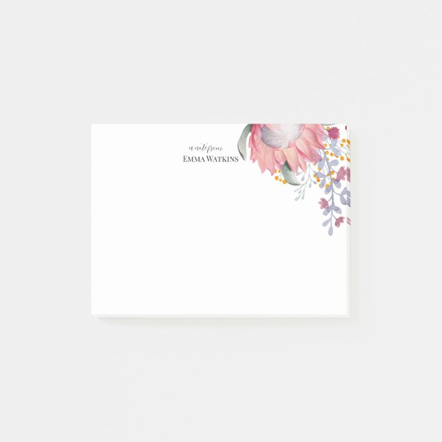 Notas Post-it® Profesora personalizada de floral australiana (Anverso)