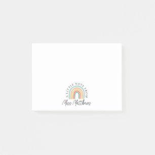 Notas Post-it® Profesora primaria de clase Rainbow