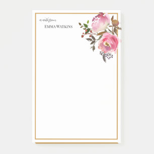 Notas Post-it® Profesores personalizados Rosas del otoño bordeado