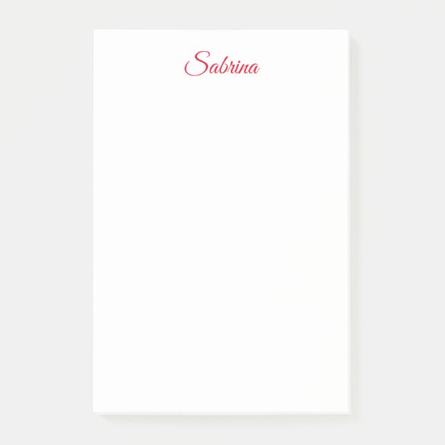 Notas Post-it® Professional classical handwriting name custom (Anverso)