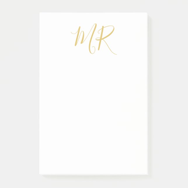 Notas Post-it® Professional Classical Monogram Minimalist Plain (Anverso)