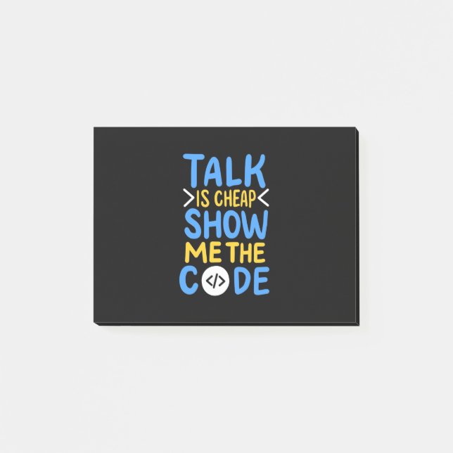 Notas Post-it® Programador Mostrar El Código (Anverso)