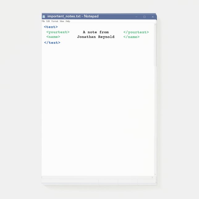 Notas Post-it® Programador Notepad Coder Format Informático Cient (Anverso)