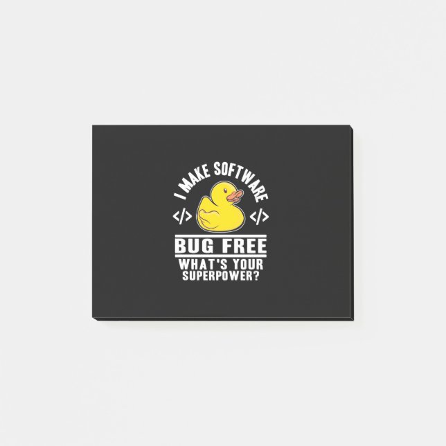 Notas Post-it® Programador para hacer software libre de fallos (Anverso)