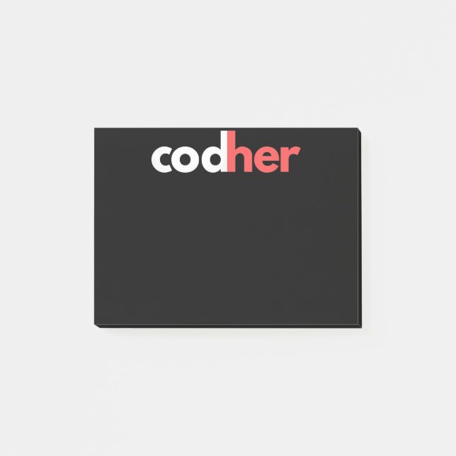Notas Post-it® Programadora Chica Cúdher Mujeres Ingenieras Estúm (Anverso)