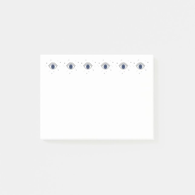 Notas Post-it® Protección de los ojos azules frente al mal de los (Anverso)