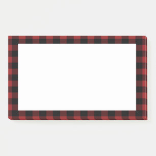 Notas Post-it® Protegido negro y rojo