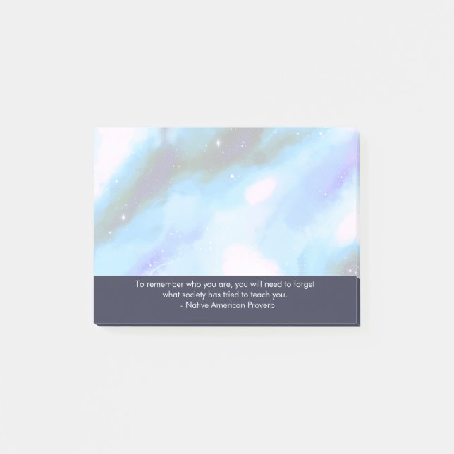 Notas Post-it® Proverbio nativo americano Inspirador sabio dicien (Anverso)