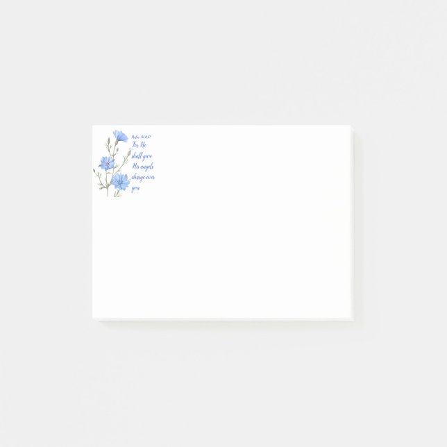 Notas Post-it® Psalm 91  He Shall Give His Angels Inspirational (Anverso)