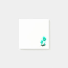 Notas Post-it® Psicodélico Tapón de pixie Gopando champiñón cian
