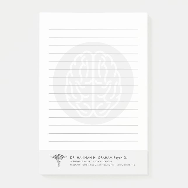 Notas Post-it® Psiquiatra psicóloga Personalizable en curso (Anverso)