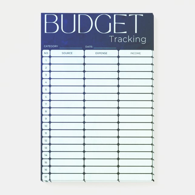 Notas Post-it® Publicación de seguimiento de presupuesto de gasto (Anverso)