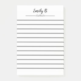 Notas Post-it® Publicación en blanco personalizada con líneas