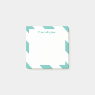 Notas Post-it® Publicación personalizada de rayas verdes