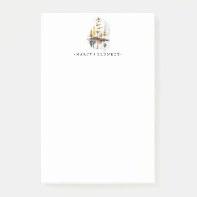 Notas Post-it® Publicación personalizada | Pinas rusticas otoñale (Anverso)