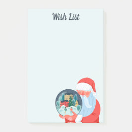 Notas Post-it® Pueblo de Santa Claus en Globe
