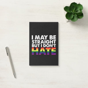 Notas Post-it® Puede que sea heterosexual pero no odio a la comun