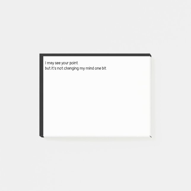 Notas Post-it® Puede que vea su punto pero no está cambiando de i (Anverso)