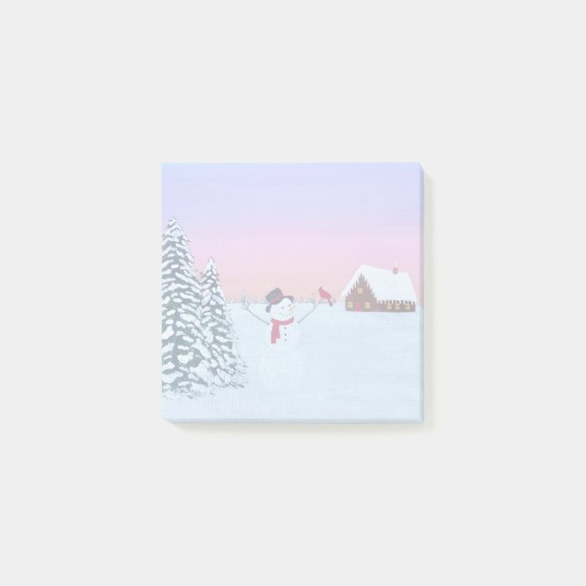 Notas Post-it® puesta de sol de invierno (Anverso)