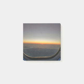 Notas Post-it® puesta de sol en avión