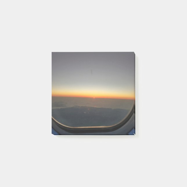 Notas Post-it® puesta de sol en avión (Anverso)