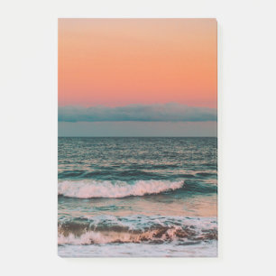 Notas Post-it® puesta de sol sobre el mar