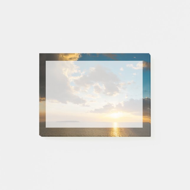 Notas Post-it® Puesta de sol sobre el océano, Fiji (Anverso)