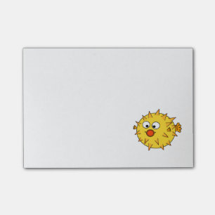 Notas Post-it® Pufferfish amarillos