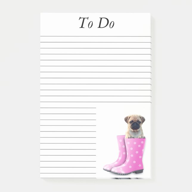 Notas Post-it® Pug (Anverso)