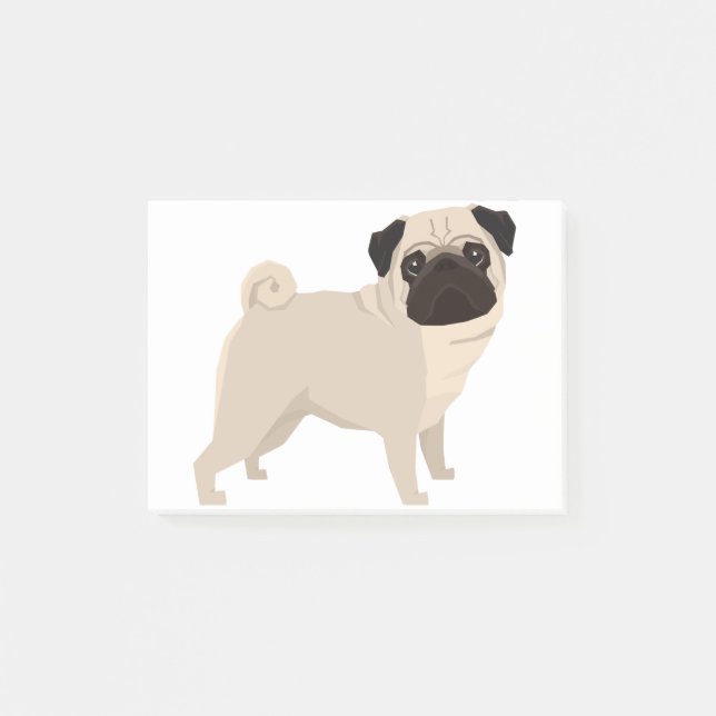 Notas Post-it® Pug (Anverso)