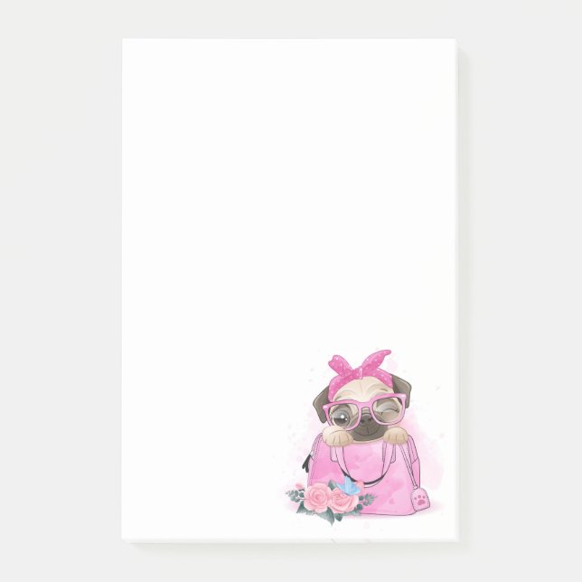 Notas Post-it® Pug. cuajo (Anverso)