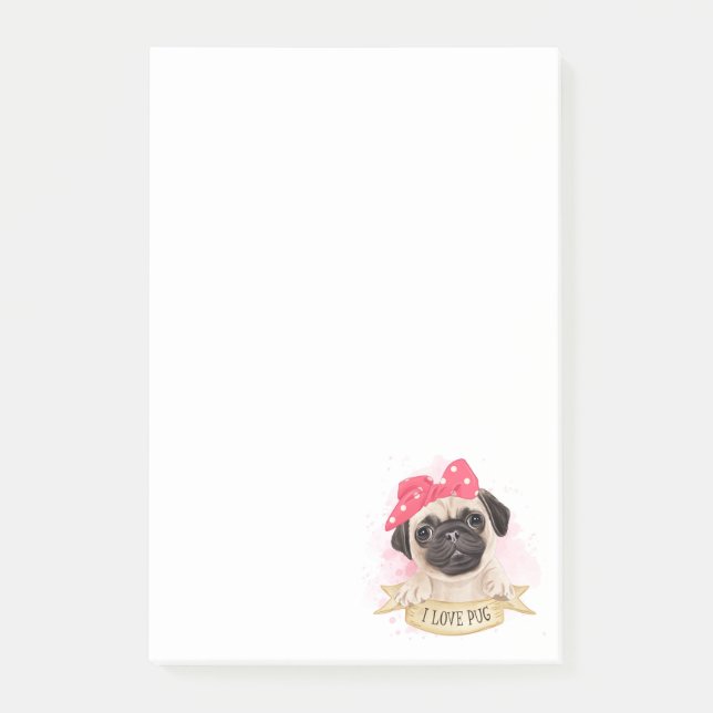 Notas Post-it® Pug. cuajo (Anverso)