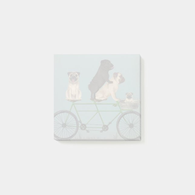 Notas Post-it® Pug Tandem (Anverso)