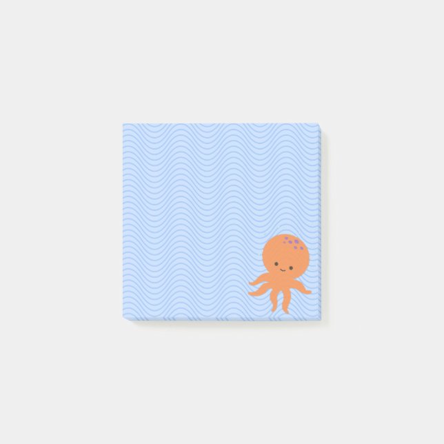 Notas Post-it® Pulpito de Dibujos Animados Olas Azules Personaliz (Anverso)