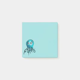 Notas Post-it® Pulpo azul chiquito - Kawaii Personalizado Animal