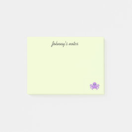 Notas Post-it® Pulpo morado lindo verde