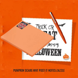 Notas Post-it® Pumpkin Scare-Wht Post-It Notes