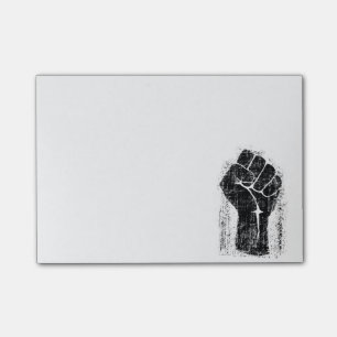 Notas Post-it® Puño de la solidaridad en estilo apenado