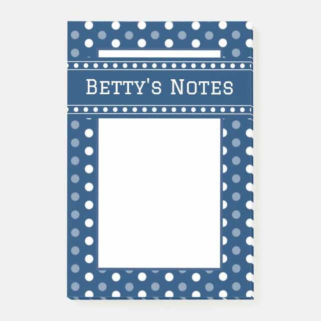 Notas Post-it® Punto Azul Real (Anverso)